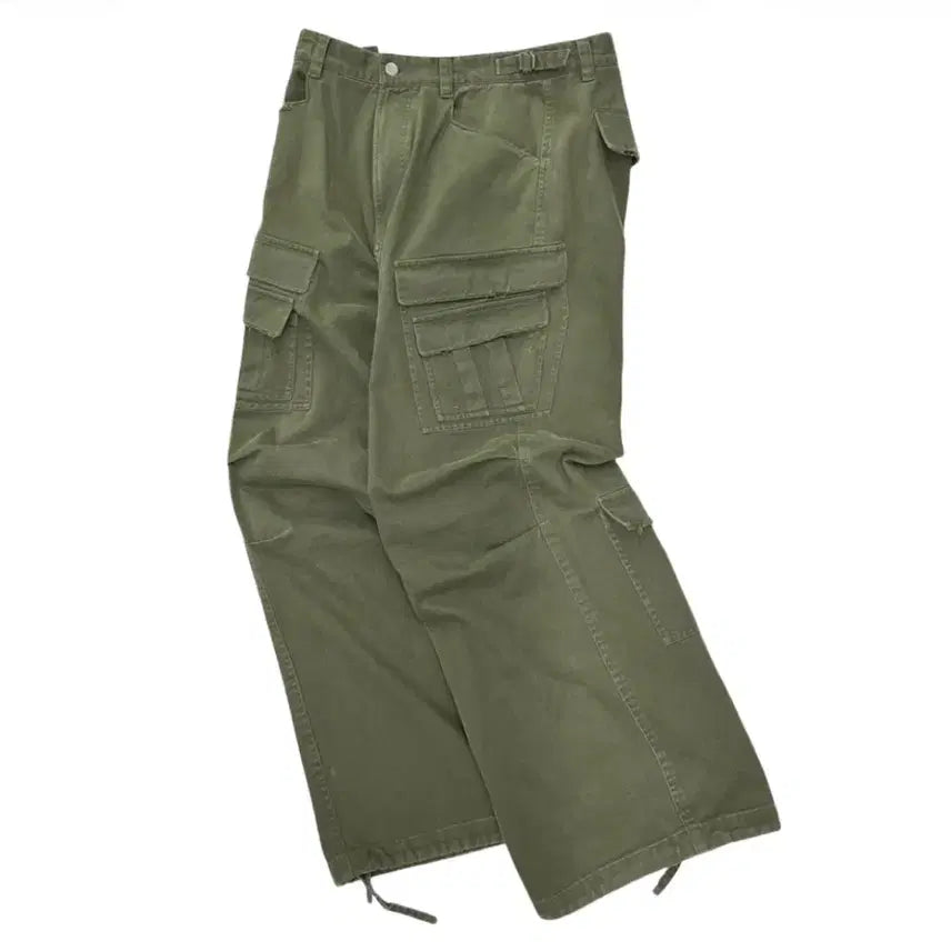 [BUNJANG] Nonnode Double Pocket Cargo Pants Khaki / 논노드 더블 포켓 카고팬츠 카키