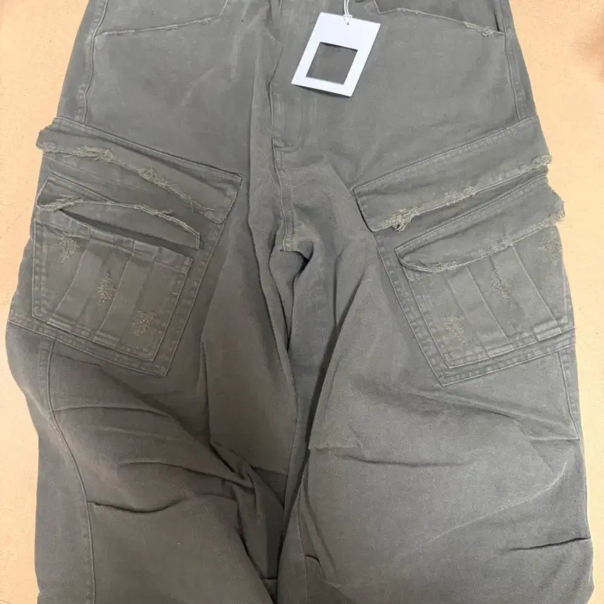 [BUNJANG] Nonnode Double Pocket Cargo Pants Khaki / 논노드 더블 포켓 카고팬츠 카키