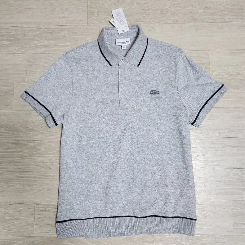 [BUNJANG] Lacoste Grey Regular Fit Short Sleeve Polo Shirt S-M / 라코스테 반팔 카라티 그레이 레귤러핏 S-M