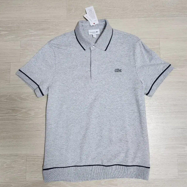 [BUNJANG] Lacoste Grey Regular Fit Short Sleeve Polo Shirt S-M / 라코스테 반팔 카라티 그레이 레귤러핏 S-M