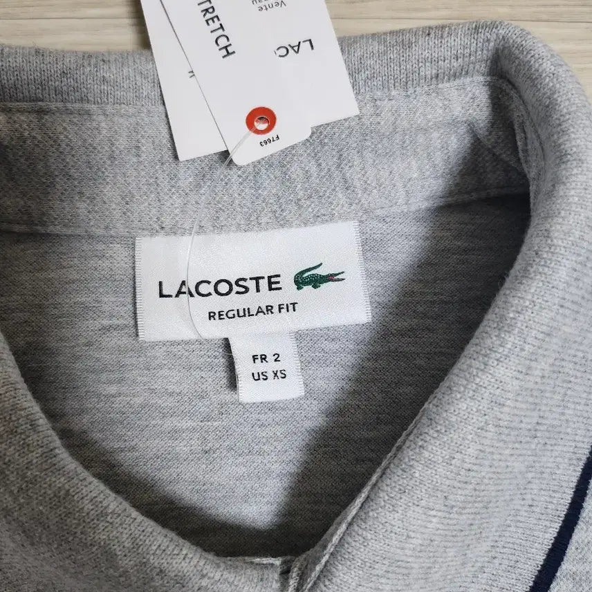 [BUNJANG] Lacoste Grey Regular Fit Short Sleeve Polo Shirt S-M / 라코스테 반팔 카라티 그레이 레귤러핏 S-M