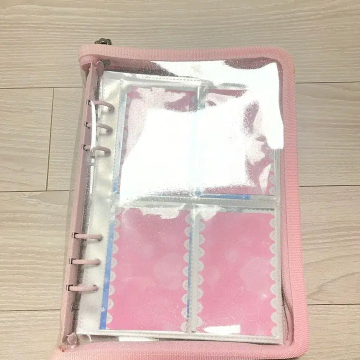 [SOLD OUT] 핑크 6공 지퍼 포카 바인더 양도