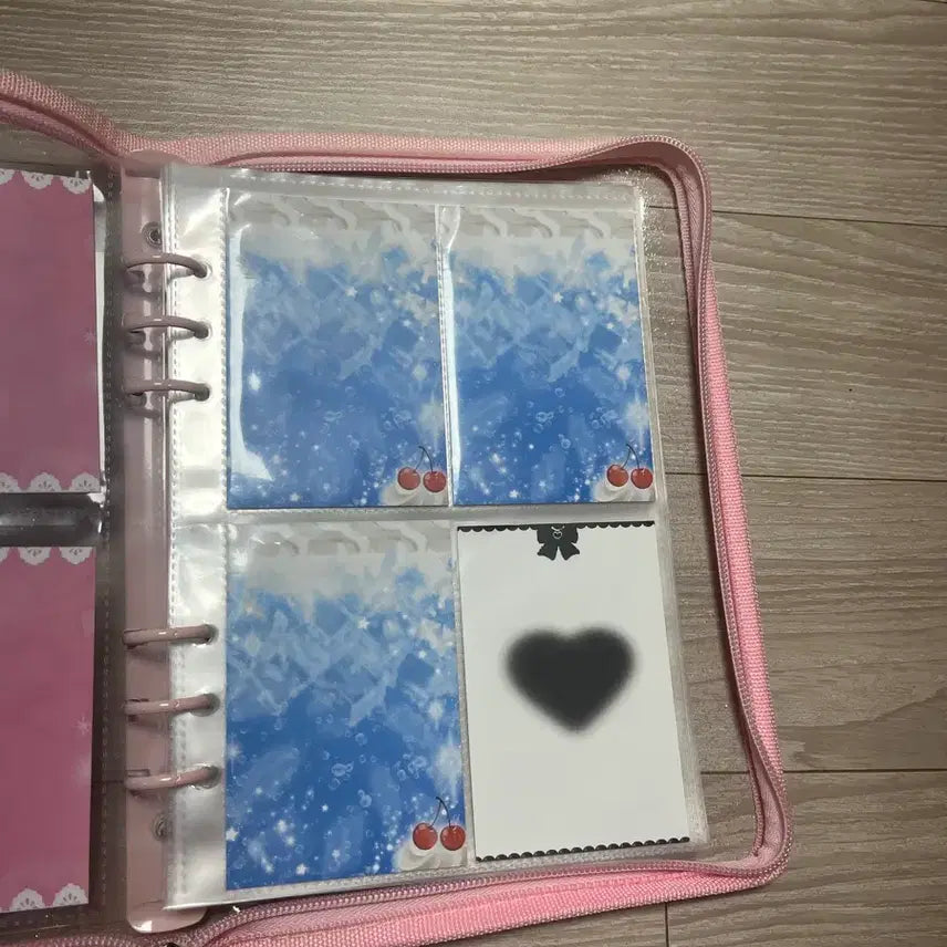 [SOLD OUT] 핑크 6공 지퍼 포카 바인더 양도