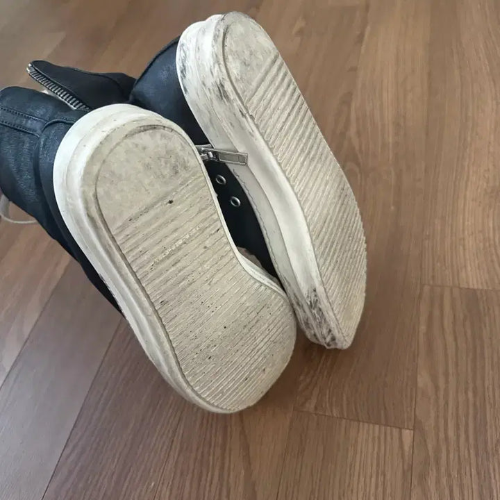 [BUNJANG] Rick Owens DRKSHDW Coated High-Top Sneakers Size 39 / 릭오웬스 다크쉐도우 코팅 하이탑 스니커즈 39