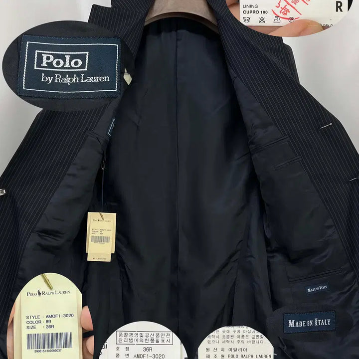 [BUNJANG] Polo Ralph Lauren Corneliani Italian Virgin Wool Pinstripe Suit Jacket / 폴로 랄프로렌 꼬르넬리아니 이태리 사르토 버진울 핀스트라이프 수트자켓