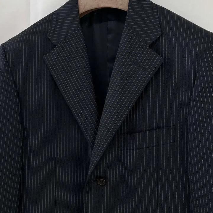 [BUNJANG] Polo Ralph Lauren Corneliani Italian Virgin Wool Pinstripe Suit Jacket / 폴로 랄프로렌 꼬르넬리아니 이태리 사르토 버진울 핀스트라이프 수트자켓