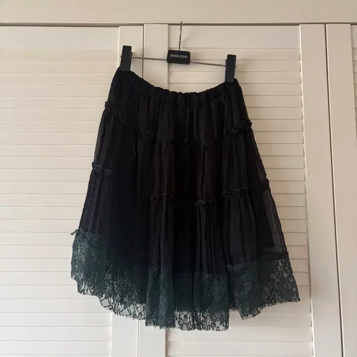 [BUNJANG] Skirts Lace Gothic Lolita Skirt / 스커트 지뢰계 멘헤라 레이스 고스로리