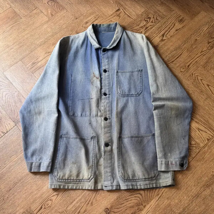 [BUNJANG] Vintage Sun Fading French Work Jacket / [M]빈티지 더티 썬페이딩 프렌치 워크자켓