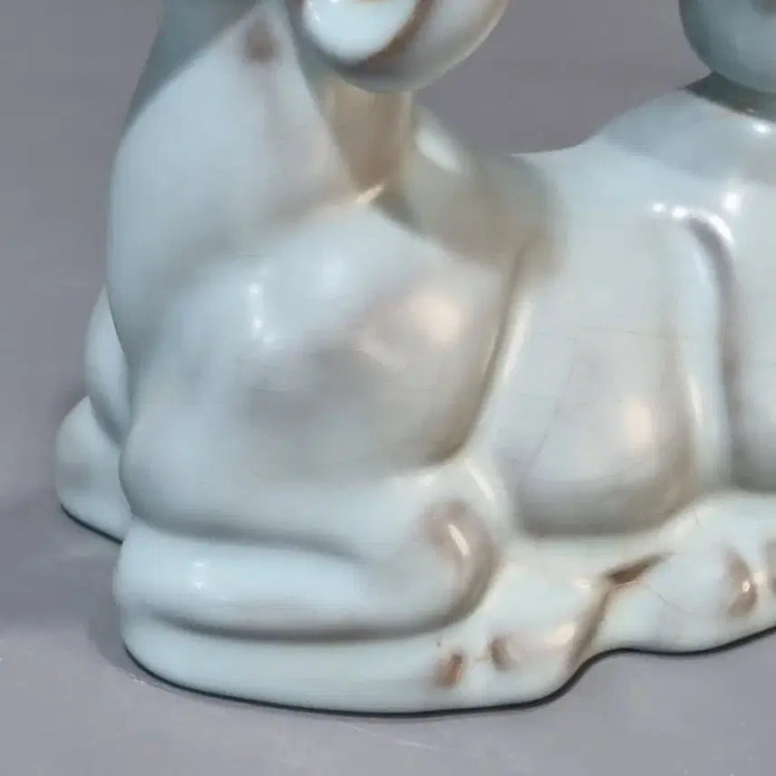 [BUNJANG] Ru Ware Sheep-shaped Celadon Oil Lamp / 여요 천청유 양모양유등. 가로17 높이15