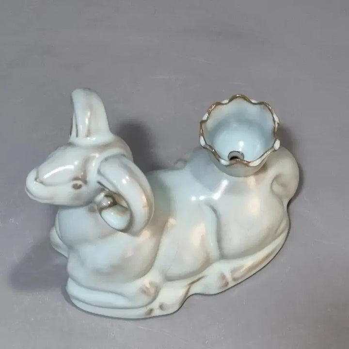 [BUNJANG] Ru Ware Sheep-shaped Celadon Oil Lamp / 여요 천청유 양모양유등. 가로17 높이15