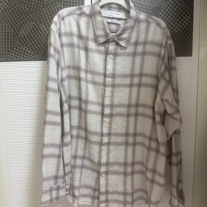 [BUNJANG] Musinsa Standard Relaxed Crinkle Ombre Check Shirt - L / 무신사 스탠다드 릴렉스드 크링클 옴브레 체크셔츠입니다 L사이즈 (착용X)