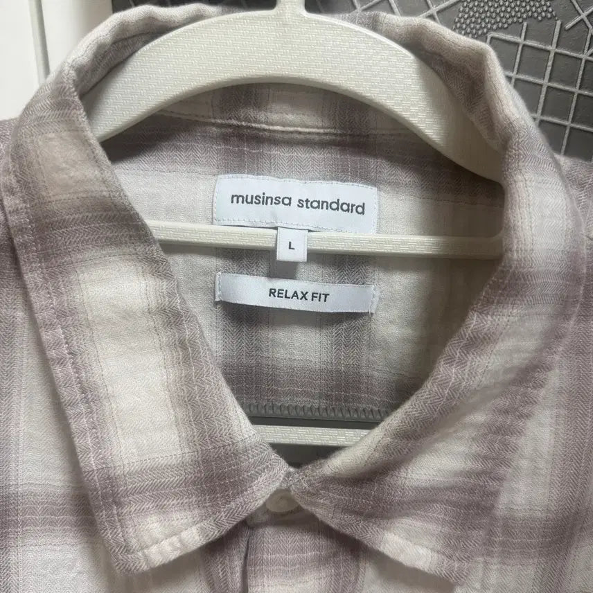 [BUNJANG] Musinsa Standard Relaxed Crinkle Ombre Check Shirt - L / 무신사 스탠다드 릴렉스드 크링클 옴브레 체크셔츠입니다 L사이즈 (착용X)