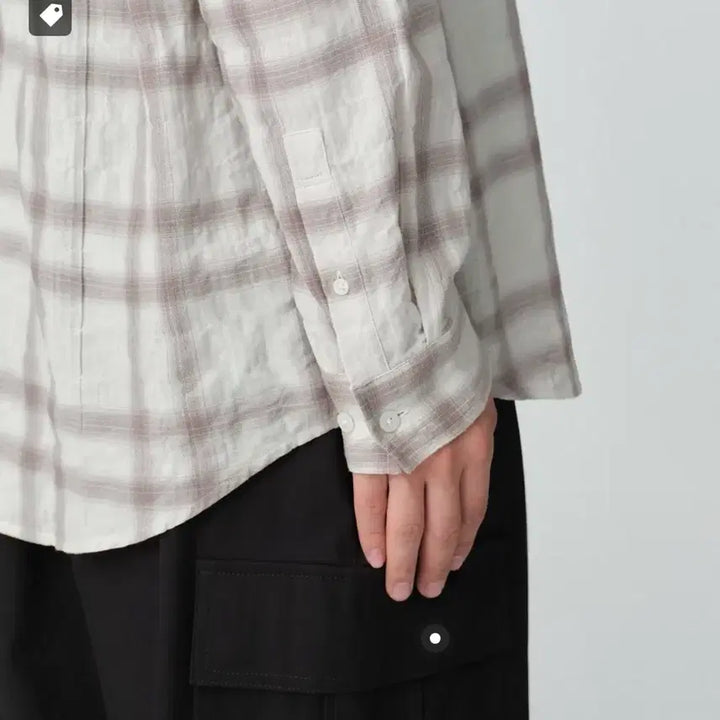 [BUNJANG] Musinsa Standard Relaxed Crinkle Ombre Check Shirt - L / 무신사 스탠다드 릴렉스드 크링클 옴브레 체크셔츠입니다 L사이즈 (착용X)