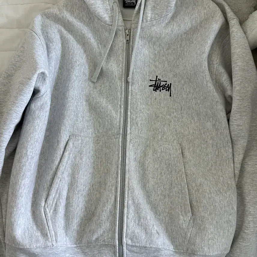 [SOLD OUT] 스투시 베이직 후드집업 애쉬헤더 m 사이즈