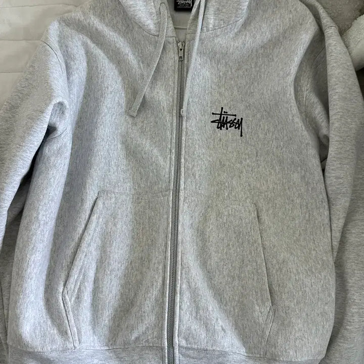 [SOLD OUT] 스투시 베이직 후드집업 애쉬헤더 m 사이즈