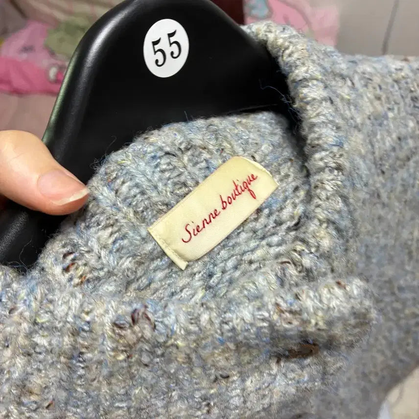 [BUNJANG] Sienne Gray Knit Cardigan / 시엔느 회색 니트 가디건