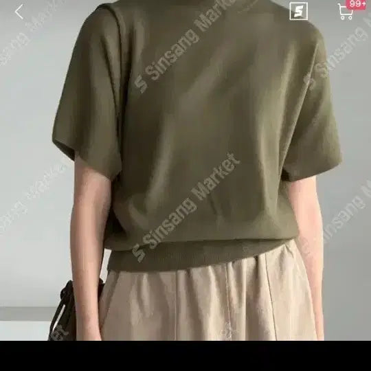[BUNJANG] Premium Knit Short Sleeve T-Shirts (New) - Set of 2 / 고급니트 반팔(새상품)2장세일