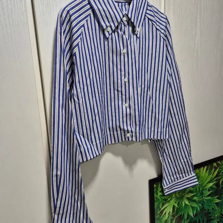 [BUNJANG] Crop Stripe Shirt / (세일)(새상품) 크롭 스트라이프 셔츠