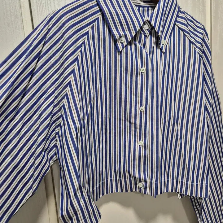 [BUNJANG] Crop Stripe Shirt / (세일)(새상품) 크롭 스트라이프 셔츠