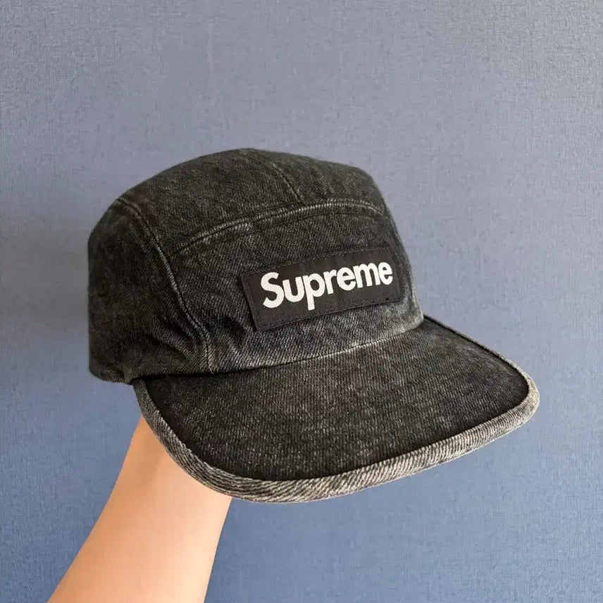 [BUNJANG] Supreme Denim Camp Cap Black 25SS / 슈프림 데님 캠프캡 블랙 25SS