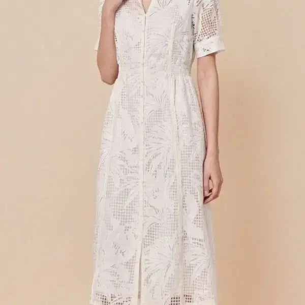 [BUNJANG] Zigot White Lace A-line Dress / 지고트 / 화이트 레이스 원피스 55