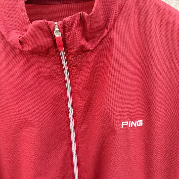 [BUNJANG] PING Burgundy Lightweight Windbreaker (105) / PING 핑 버건디 경량 바람막이(105)