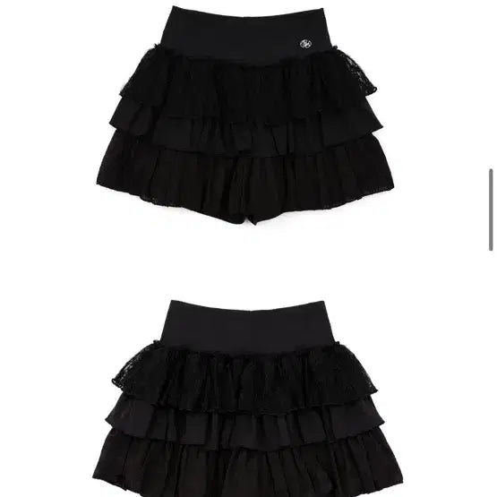 [BUNJANG] Asura Lace Jersey Kankan Skirt Black / 아수라 레이스 저지 캉캉 스커트 블랙