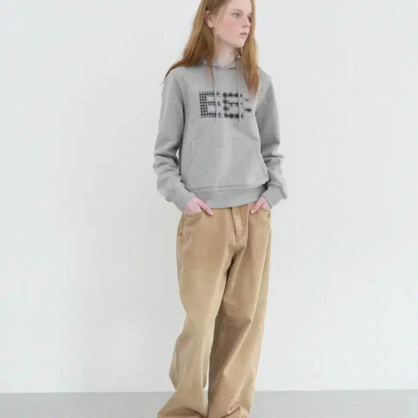 [BUNJANG] ENOi BLUES Pixel Logo Hoodie Grey / 엔조블루스 픽셀 로고 후디 그레이