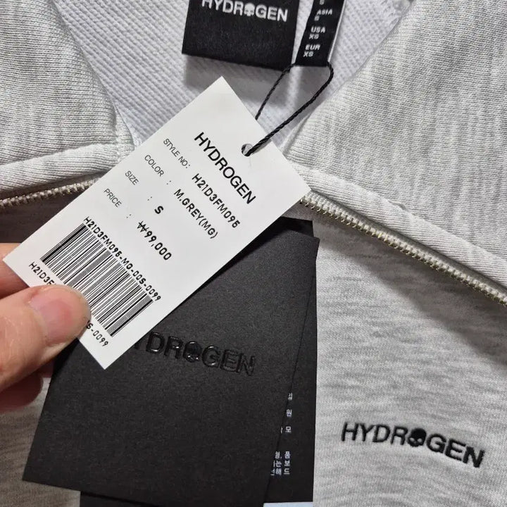 [BUNJANG] Hydrogen Zip-Up Sweatshirt Grey / (세일)(새상품)하이드로겐 집업 맨투맨 그레이