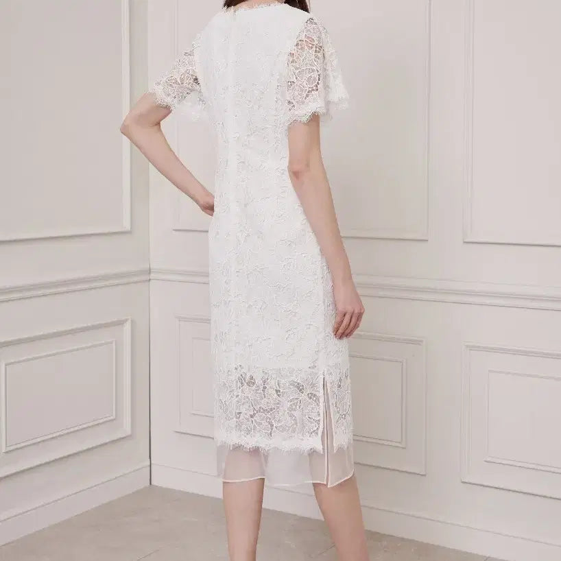 [BUNJANG] ZIGOT Lace Organza Long Dress / (미착용) 지고트 / 레이스 오간자 원피스 55