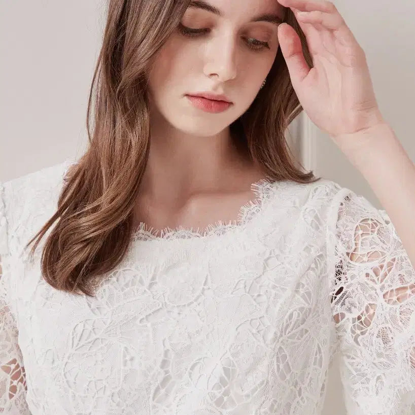 [BUNJANG] ZIGOT Lace Organza Long Dress / (미착용) 지고트 / 레이스 오간자 원피스 55