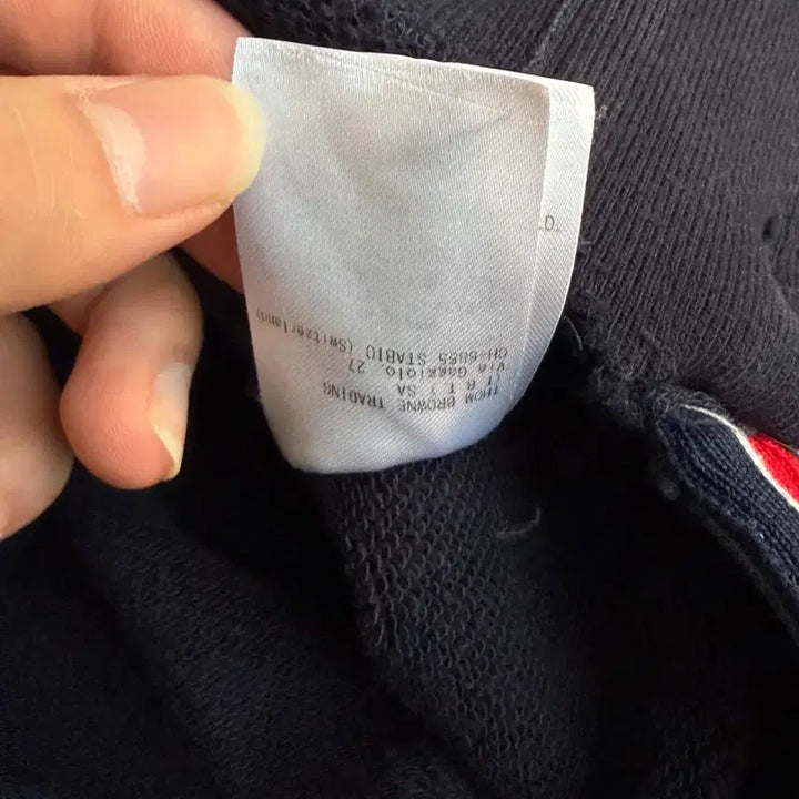 [BUNJANG] Thom Browne Engineered Sweatshirt Navy / 톰브라운 엔지니어드 사선 스웨트셔츠 네이비