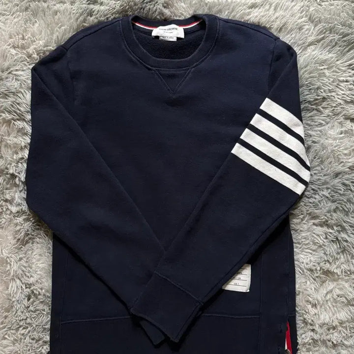 [BUNJANG] Thom Browne Engineered Sweatshirt Navy / 톰브라운 엔지니어드 사선 스웨트셔츠 네이비