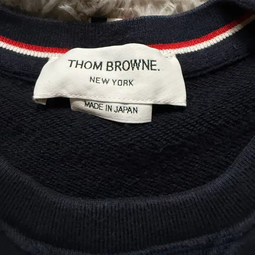 [BUNJANG] Thom Browne Engineered Sweatshirt Navy / 톰브라운 엔지니어드 사선 스웨트셔츠 네이비