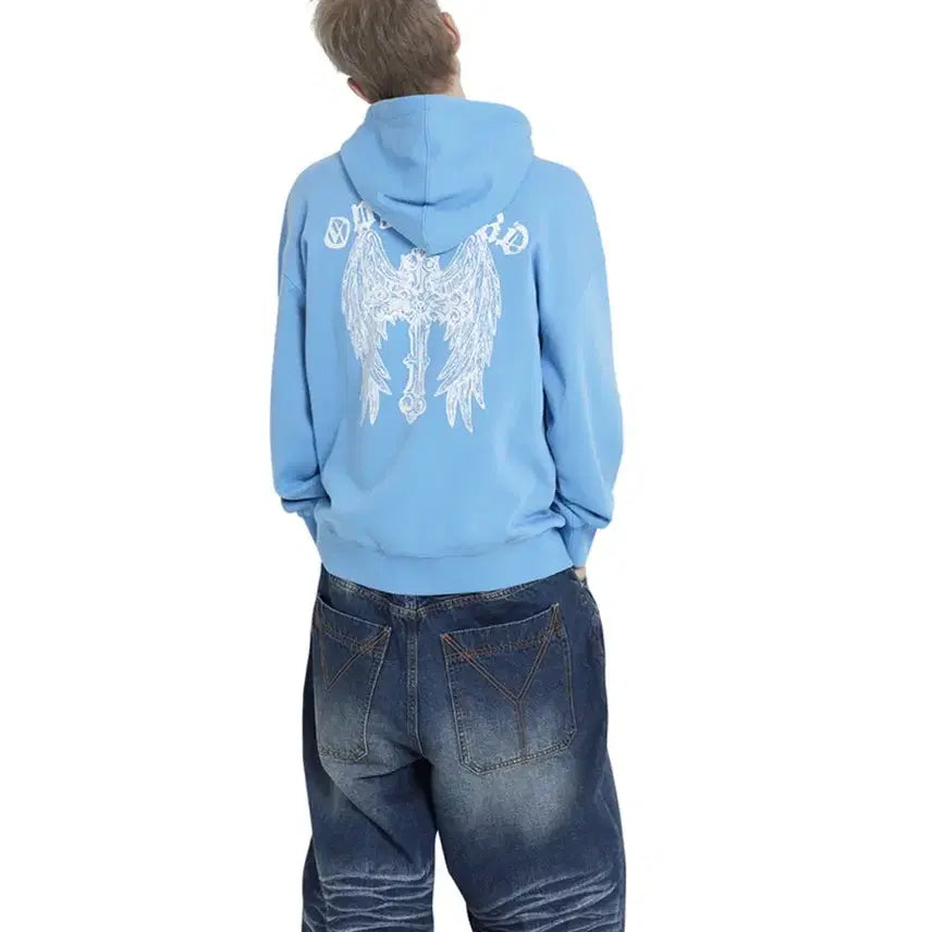 [BUNJANG] OWNDAYS Gothic Cross Hoodie Zip Up / 오와이 후드집업 GOTHIC CROSS HOODIE ZIP UP