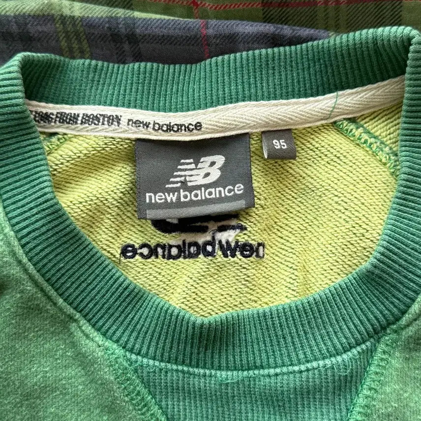 [BUNJANG] New Balance Short Sleeve Sweatshirt Green / 뉴발란스 반팔 맨투맨 티셔츠 그린