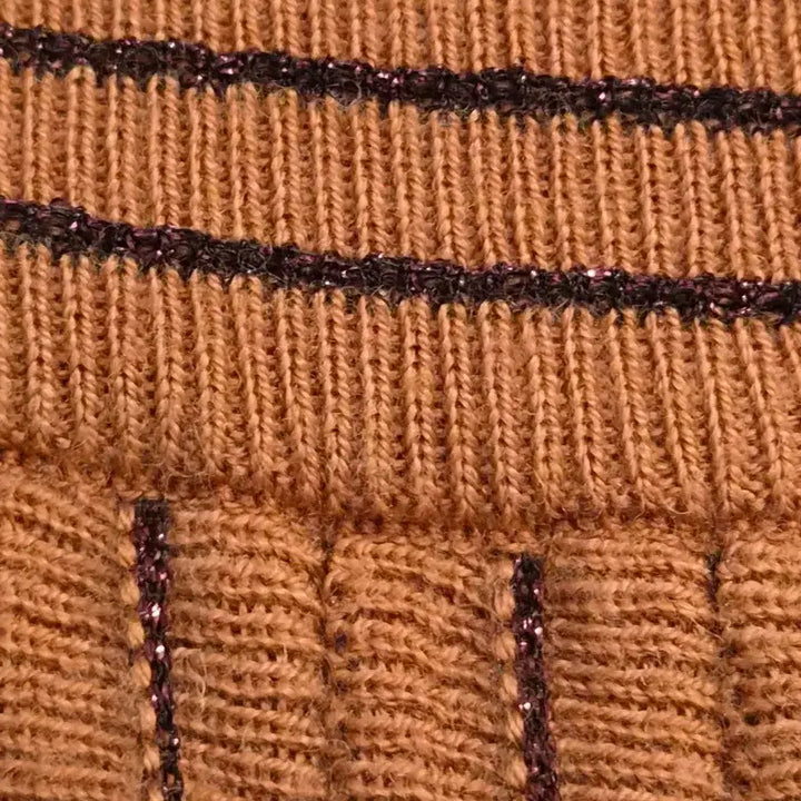 [BUNJANG] Knit Pleated Long Skirt - Brown / 주름 니트롱 스커트 브라운(새제품)
