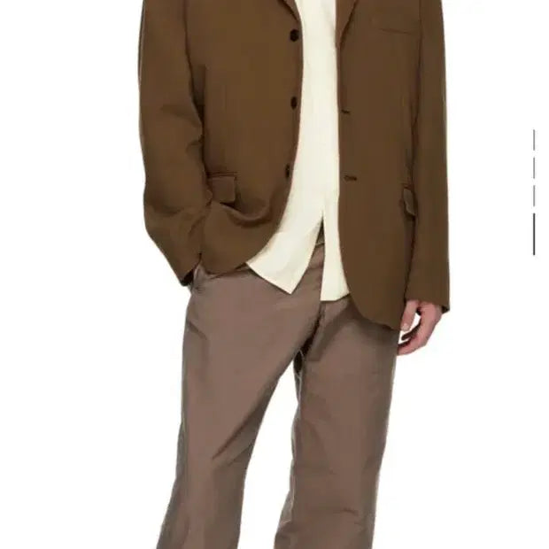 [BUNJANG] Lemaire Brown 3-Button Jacket / [48] 르메르 브라운 3버튼 자켓