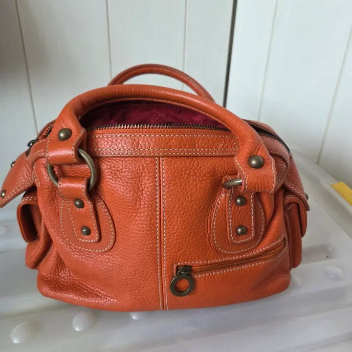 [SOLD OUT] 오렌지색 가죽 토트백