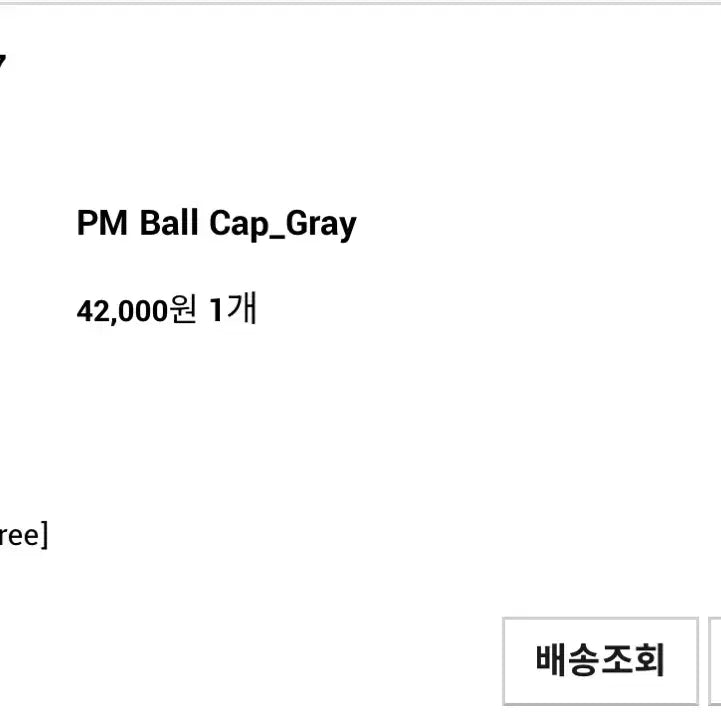 [BUNJANG] Chilsa Grey Ball Cap / 칠사 그레이 볼캡