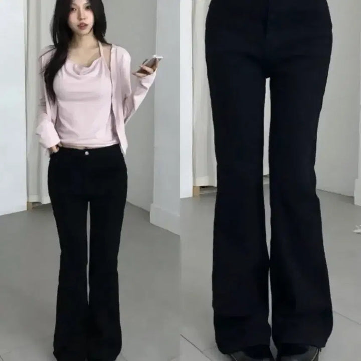 [BUNJANG] Hiniqu Black Bootcut Denim Pants / 히니크 블랙 부츠컷 데님 팬츠