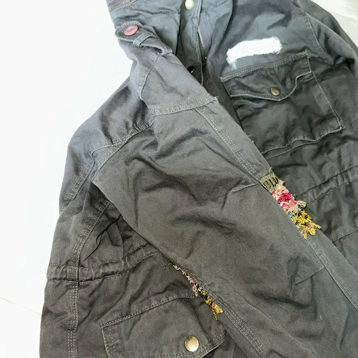 [BUNJANG] Vintage Khaki Cargo Jacket Grunge Rock Chic / 빈티지 카키 카고 자켓 와투케 그런지 락시크