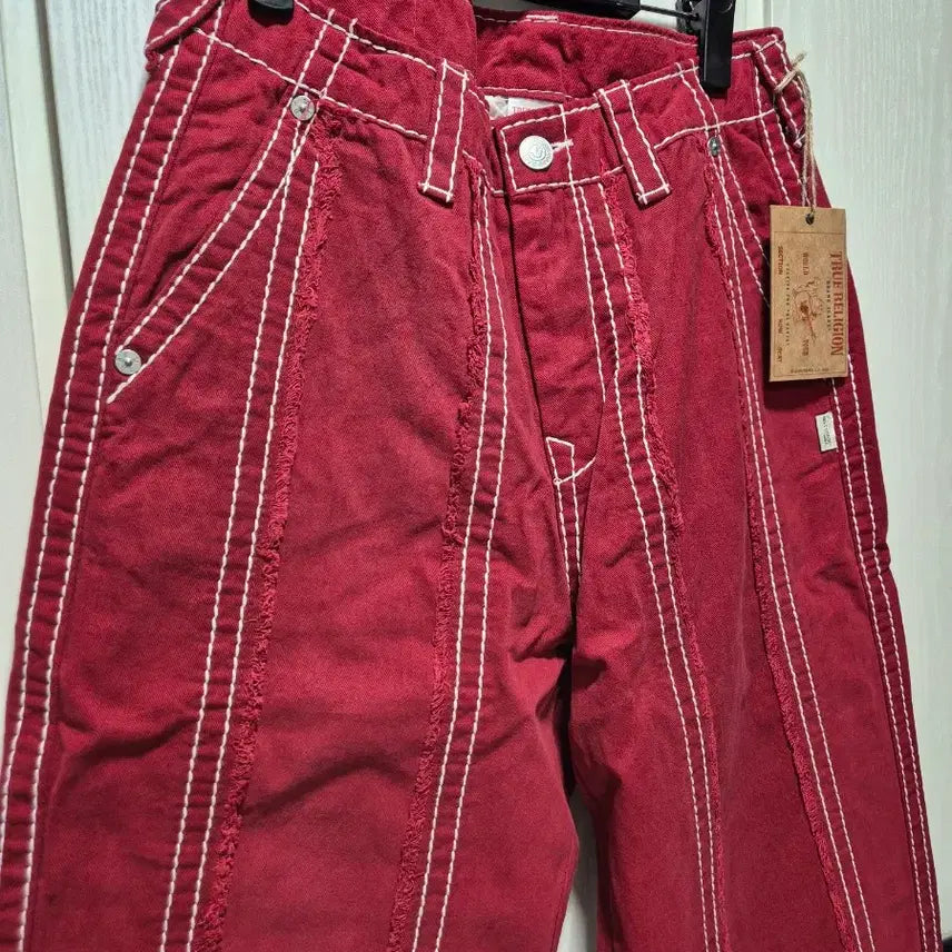 [BUNJANG] True Religion Red Wide Leg Jeans / (타임세일)(새상품) 트루릴리젼 레드 와이드 팬츠