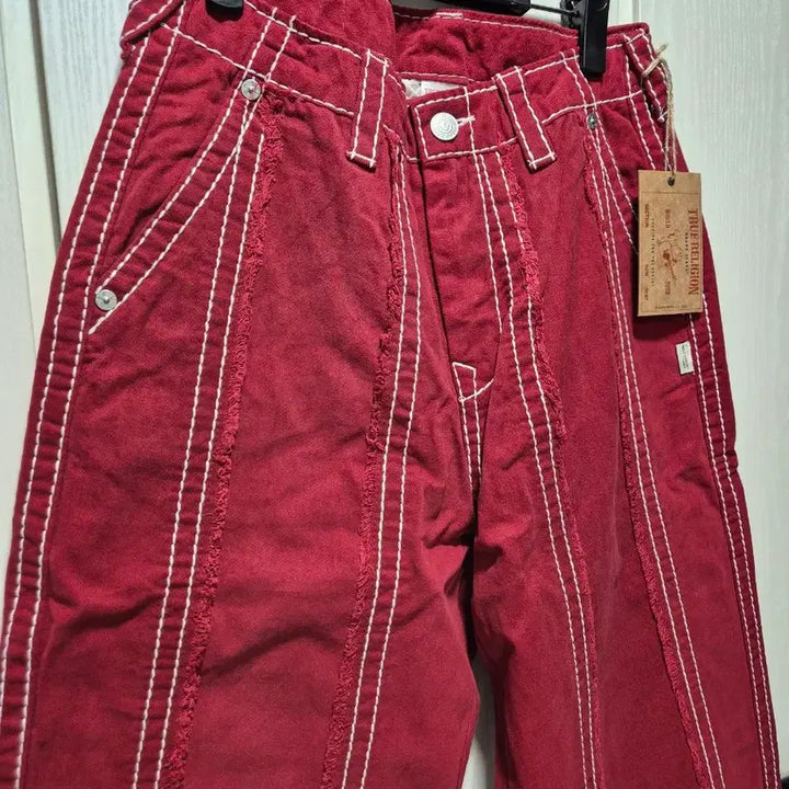 [BUNJANG] True Religion Red Wide Leg Jeans / (타임세일)(새상품) 트루릴리젼 레드 와이드 팬츠