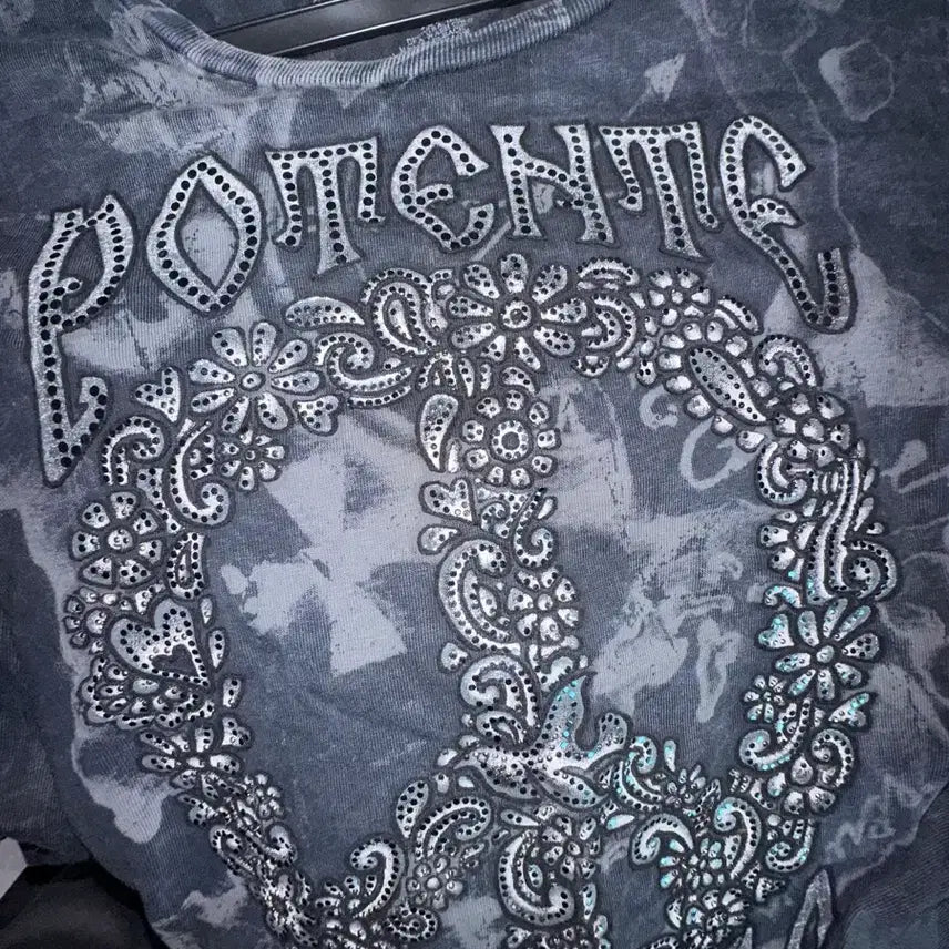 [BUNJANG] Death Lise Vintage Punk Detailed Long Sleeve Top / 데스라이즈 빈티지 펑크 디테일 롱 슬리브 와투케 락시크