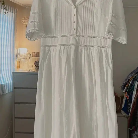 [BUNJANG] Simple Retro Fiona Sailor Collar Lace Dress / (새상품)심플레트로 FIONA 세일러카라 원피스