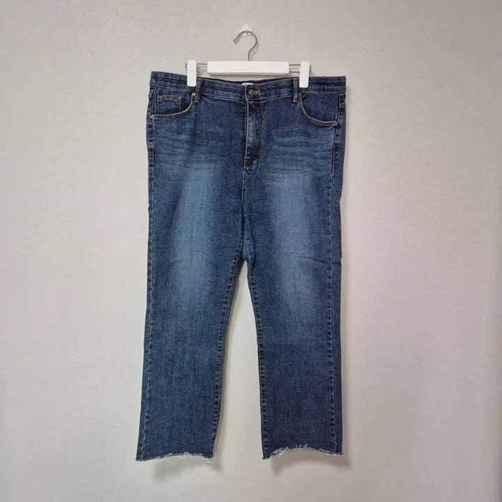 [BUNJANG] Denim Straight Leg Pants (Size 38) / 진청 데님 일자 팬츠 바지 38 히든밴딩 빅사이즈