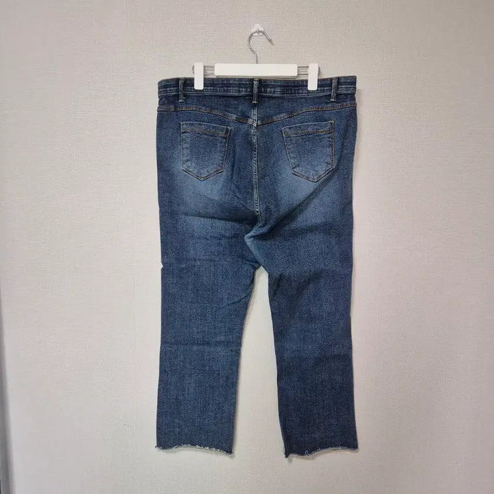 [BUNJANG] Denim Straight Leg Pants (Size 38) / 진청 데님 일자 팬츠 바지 38 히든밴딩 빅사이즈