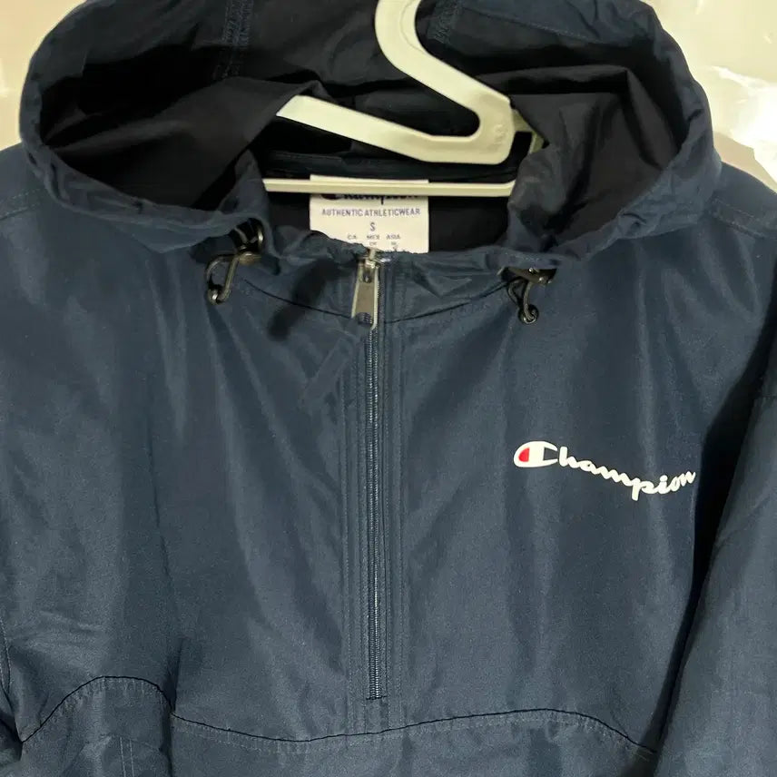[BUNJANG] Champion Navy Anorak Windbreaker / 챔피온 네이비 아노락 바람막이 고프코어 M