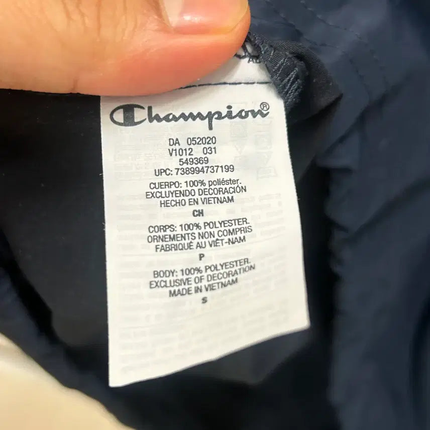 [BUNJANG] Champion Navy Anorak Windbreaker / 챔피온 네이비 아노락 바람막이 고프코어 M